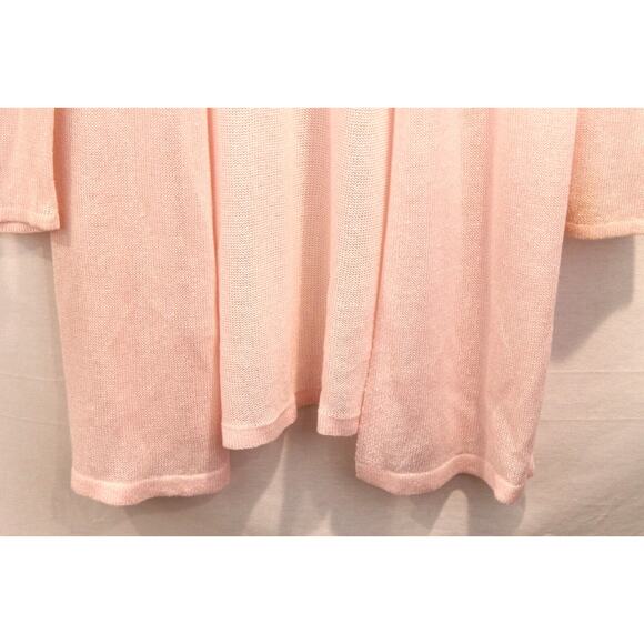 Lot of 2 J Jill Linen Blended Lightweight Long Cardigan size M/Tall Blue Pink - Picture 11 of 16